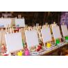 14″ A-Frame Painting Easels 6-Pack, Ohuhu 14 Inches Tall Display Stand Tabletop Art Easel Set Mini Wood Painting Easels for Kids Children Artist Student Classroom Table Top Display, Back To School Art