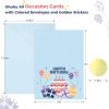 Ohuhu 108-Pack Large 5×7 All-Occasion Greeting Cards with Colorful Envelopes and Gold Stickers Box Set – Assorted Greeting Cards with Card Organizer – Included Birthday Cards Christmas Cards and More