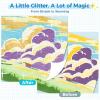 Ohuhu Acrylic Glitter Markers, 24 Metallic Glitter Colors, Fine Tip Paint Pens for Fine Details & Shimmer Accents, Water-Based & Quick Dry, for DIY Crafts, Cards, Journals, Wood & Rock Painting(24 Colors)
