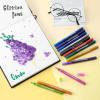 Ohuhu Acrylic Glitter Markers, 24 Metallic Glitter Colors, Fine Tip Paint Pens for Fine Details & Shimmer Accents, Water-Based & Quick Dry, for DIY Crafts, Cards, Journals, Wood & Rock Painting(12 Colors)