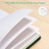 Ohuhu Bullet Dotted Journal Notebook – 126 Pages – A5 Medium Size (5.7” x 8.3”) – Leather Hardcover – Bleedproof 198 GSM Thick Paper for Journaling Planning Tracking