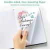 Ohuhu Bullet Dotted Journal Notebook – 126 Pages – A5 Medium Size (5.7” x 8.3”) – Leather Hardcover – Bleedproof 198 GSM Thick Paper for Journaling Planning Tracking