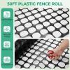 Ohuhu Plastic Garden Fence Safety Fence, 4’x50’/5.3 LB Reusable Netting Plastic Mesh Fence Roll, Temporary Fencing for Animal Barrier Construction Snow Fence Poultry Rabbits Chicken Dogs Deer(Black)