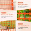 Ohuhu Plastic Garden Fence Safety Fence, 4’x50’/5.3 LB Reusable Netting Plastic Mesh Fence Roll, Temporary Fencing for Animal Barrier Construction Snow Fence Poultry Rabbits Chicken Dogs Deer(Orange)