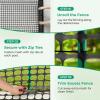 Ohuhu Plastic Garden Fence Safety Fence, 4’x50’/5.3 LB Reusable Netting Plastic Mesh Fence Roll, Temporary Fencing for Animal Barrier Construction Snow Fence Poultry Rabbits Chicken Dogs Deer(Black)