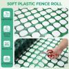 Ohuhu Plastic Garden Fence Safety Fence, 4’x50’/5.3 LB Reusable Netting Plastic Mesh Fence Roll, Temporary Fencing for Animal Barrier Construction Snow Fence Poultry Rabbits Chicken Dogs Deer(Green)