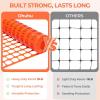 Ohuhu Plastic Garden Fence Safety Fence, 4’x50’/5.3 LB Reusable Netting Plastic Mesh Fence Roll, Temporary Fencing for Animal Barrier Construction Snow Fence Poultry Rabbits Chicken Dogs Deer(Orange)