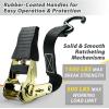 Ohuhu Ratchet Tie Down Straps 16-Pack (8-Pack Black + 8-Pack Yellow)