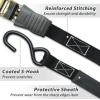 Ohuhu Ratchet Tie Down Straps 16-Pack (8-Pack Black + 8-Pack Yellow)