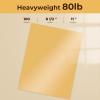 Ohuhu Yellow Shimmer Cardstock 100 Sheets – 8.5″ x 11″ Heavyweight 80lb Double-Sided Shimmer Shiny Card Stock Paper for Crafts DIY Making Cards Invitations(Yellow)