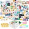 Ohuhu 108-Pack Large 5×7 All-Occasion Greeting Cards with Colorful Envelopes and Gold Stickers Box Set – Assorted Greeting Cards with Card Organizer – Included Birthday Cards Christmas Cards and More