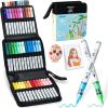 Ohuhu Acrylic Paint Markers Brush Tip: 48 Colors Automatic Ink Control Acrylic Markers Balanced Coverage Paint Pens Waterproof Lightfast for Rock Painting 3D Prints Wood DIY Crafts for Beginners – Ulu