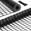 Ohuhu Plastic Garden Fence Safety Fence, 4’x50’/5.3 LB Reusable Netting Plastic Mesh Fence Roll, Temporary Fencing for Animal Barrier Construction Snow Fence Poultry Rabbits Chicken Dogs Deer(Black)