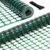 Ohuhu Plastic Garden Fence Safety Fence, 4’x50’/5.3 LB Reusable Netting Plastic Mesh Fence Roll, Temporary Fencing for Animal Barrier Construction Snow Fence Poultry Rabbits Chicken Dogs Deer(Green)