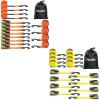 Ohuhu Ratchet Tie Down Straps 16-Pack (8-Pack Orange + 8-Pack Yellow)