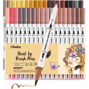 Ohuhu Skin Tone Markers 36 Colors & Coloring Markers 60 Colors