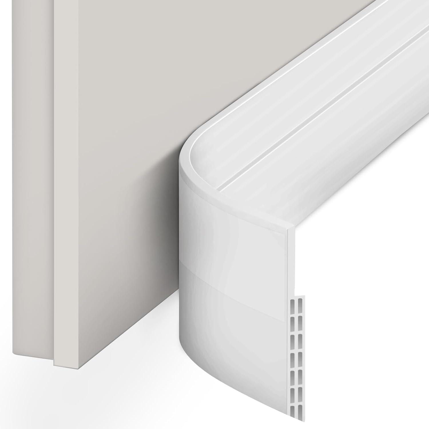 image:imageDoor Draft Stopper Weather Stripping Ohuhu 2 Pack 39 L x 2 W Under Door Bottom Seal Strip Sweep 1 Widened Backing Adhesive Blocker Gap Filler Flexible Noise Insulation Draft Guard Bottom of DoorWhite