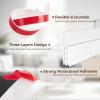 Door Draft Stopper Weather Stripping: Ohuhu 2 Pack 39″ L x 2″ W Under Door Bottom Seal Strip Sweep – 1″ Widened Backing Adhesive Blocker Gap Filler Flexible Noise Insulation Draft Guard Bottom of Door(White)