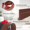 Door Draft Stopper Weather Stripping: Ohuhu 2 Pack 39″ L x 2″ W Under Door Bottom Seal Strip Sweep – 1″ Widened Backing Adhesive Blocker Gap Filler Flexible Noise Insulation Draft Guard Bottom of Door(Brown)