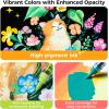 Ohuhu Acrylic Paint Markers Brush Tip: 48 Colors Automatic Ink Control Acrylic Markers High Opacity Paint Pens Waterproof Lightfast for Rock Painting 3D Prints Easter Eggs Wood DIY Crafts – Kahuku