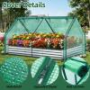 Ohuhu Raised Garden Bed with Cover Outdoor, 4x2x1 FT Galvanized Metal Planter Box with PVC Greenhouse Cover, Protects Plants from Frost Birds Insects, 3-in-1 Gardening Set for Vegetable Flower Herb(8x4x1 Ft)