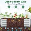 Ohuhu Raised Garden Bed with Cover Outdoor, 4x2x1 FT Galvanized Metal Planter Box with PVC Greenhouse Cover, Protects Plants from Frost Birds Insects, 3-in-1 Gardening Set for Vegetable Flower Herb(4x2x1 ft)