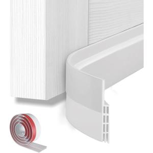 Door Draft Stopper Weather Stripping: Ohuhu 2 Pack 39″ L x 2″ W Under Door Bottom Seal Strip Sweep – 1″ Widened Backing Adhesive Blocker Gap Filler Flexible Noise Insulation Draft Guard Bottom of Door(White)