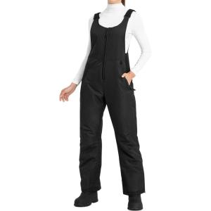 Ohuhu Snow Pants Womens Snow Bibs Essential Insulated Ski Bib Overalls for Women Snowboarding Winter Black M