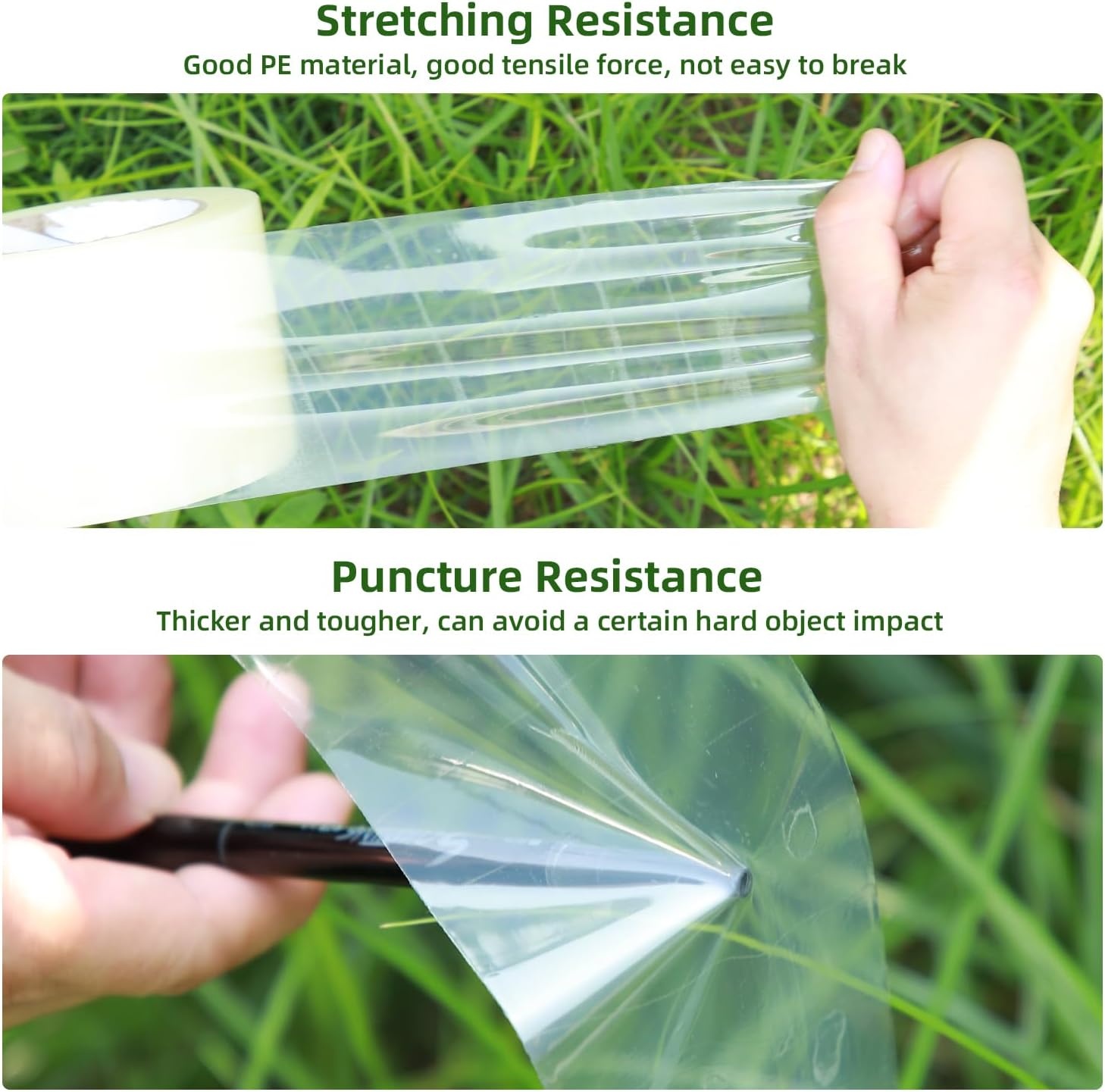 image:imageOhuhu Mini Greenhouse for Indoor Outdoor Greenhouse Repair Tape 6 x 98 63 mil Reinforced Clear Plastic