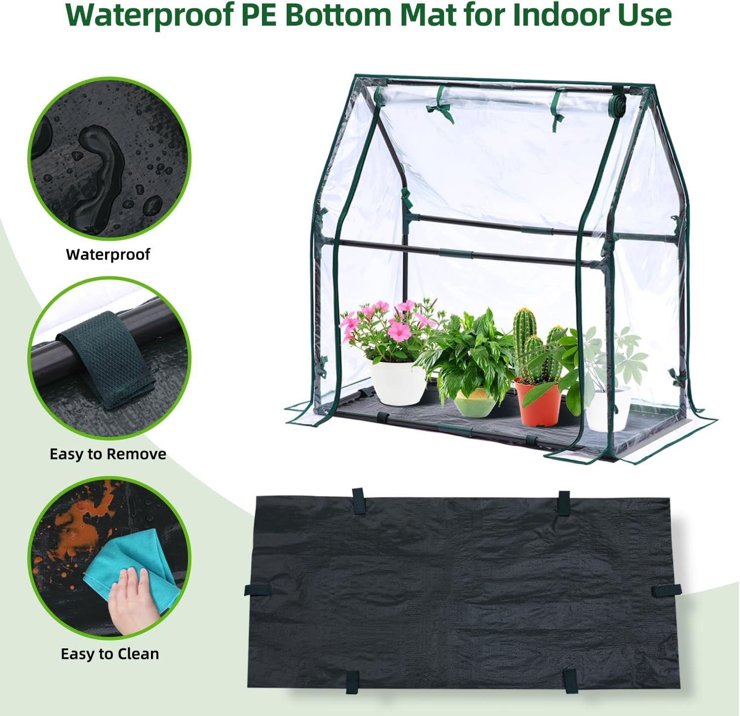 image:imageOhuhu Mini Greenhouse for Indoor OutdoorGreenhouse Repair Tape Plastic