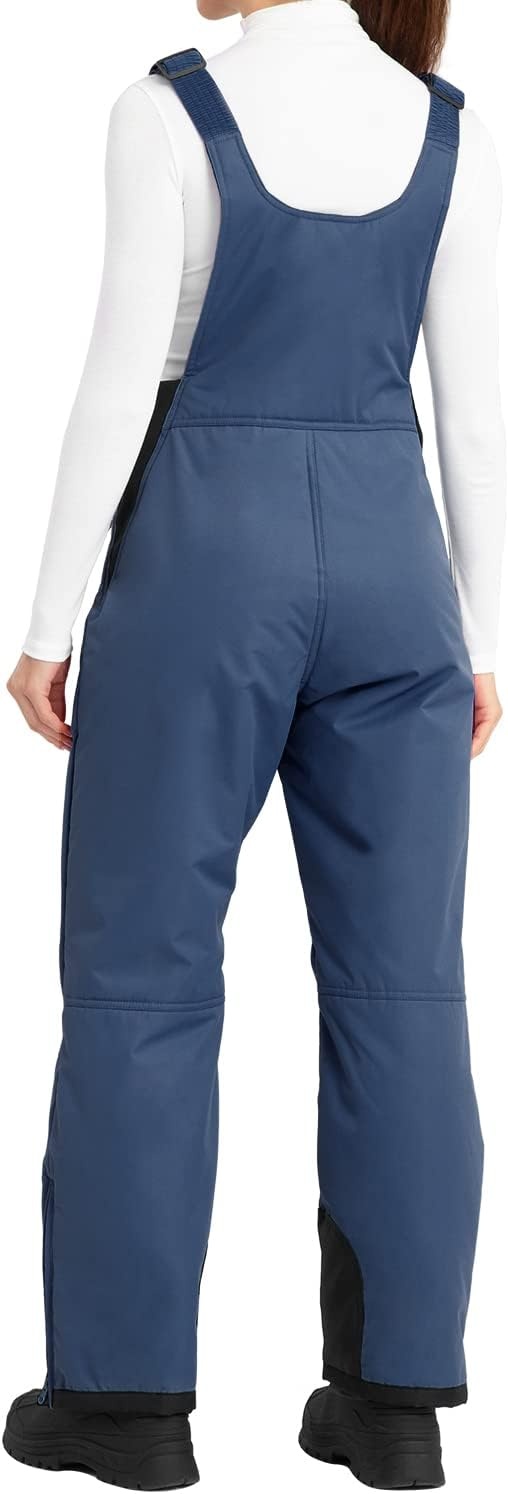 image:imageOhuhu Snow Pants Womens Snow Bibs Essential Insulated Ski Bib Overalls for Women Snowboarding Winter Navy L