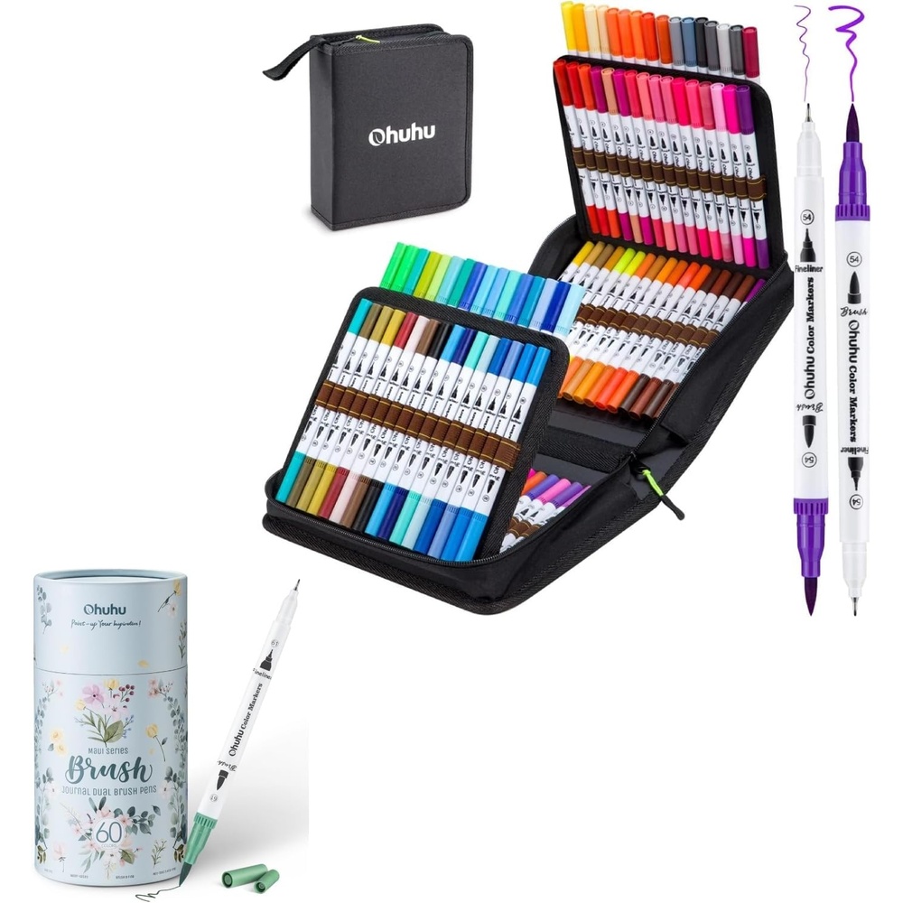 image:imageOhuhu Coloring Markers 100 Colors amp 60 Colors Set