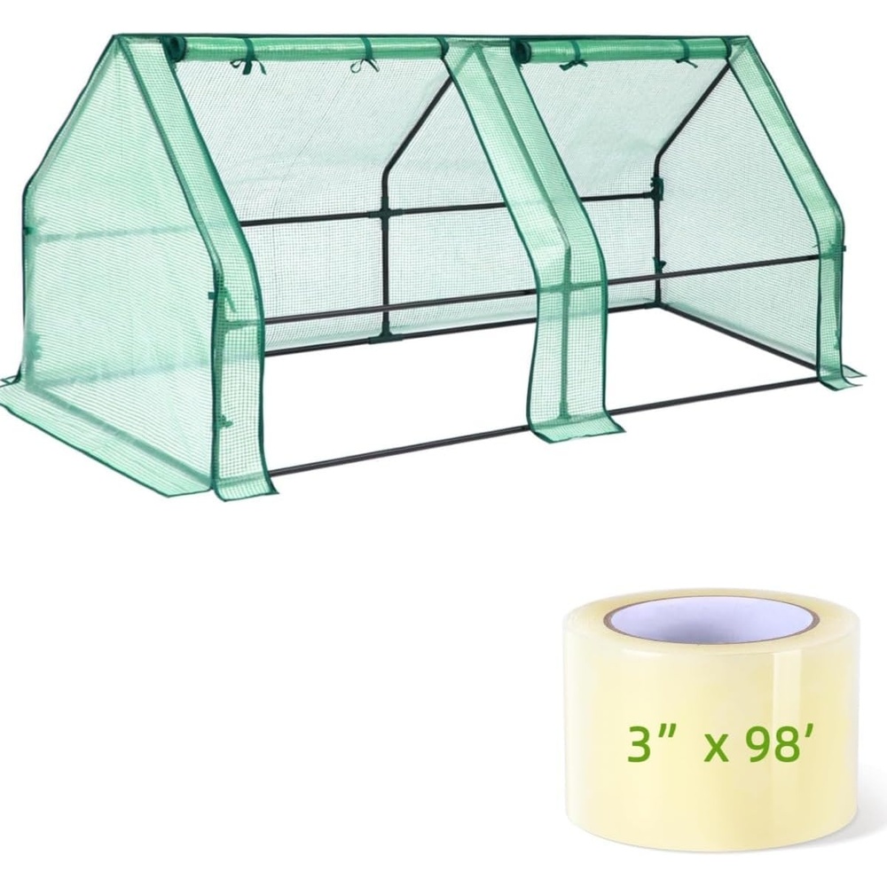 image:imageOhuhu Portable Mini Greenhouse 71x36x36 Greenhouse Repair Tape Plastic