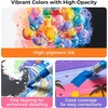 Ohuhu Acrylic Paint Markers Brush Tip: 72 Colors Automatic Ink Control Acrylic Markers High Opacity Paint Pens Waterproof Lightfast for Rock Painting 3D Prints Easter Eggs Wood DIY Crafts- Nahuku(72 Pack Brush)
