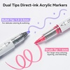 Ohuhu Acrylic Paint Markers Brush Tip: 72 Colors Automatic Ink Control Acrylic Markers High Opacity Paint Pens Waterproof Lightfast for Rock Painting 3D Prints Easter Eggs Wood DIY Crafts- Nahuku(24 Pack Brush & Bullet)