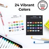 Ohuhu Acrylic Paint Markers Brush Tip: 72 Colors Automatic Ink Control Acrylic Markers High Opacity Paint Pens Waterproof Lightfast for Rock Painting 3D Prints Easter Eggs Wood DIY Crafts- Nahuku(24 Pack Brush)